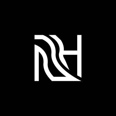 NH harfi logo vektör tasarımı, NH basit ve modern logo. NH lüks alfabe tasarımı  