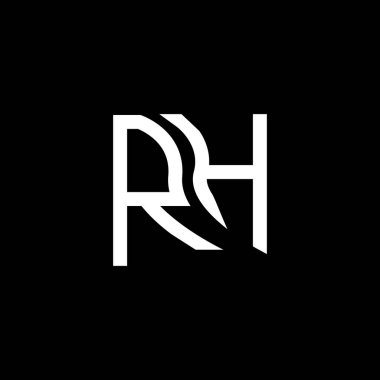 RH harfli logo vektör tasarımı, RH basit ve modern logo. RH lüks alfabe tasarımı  