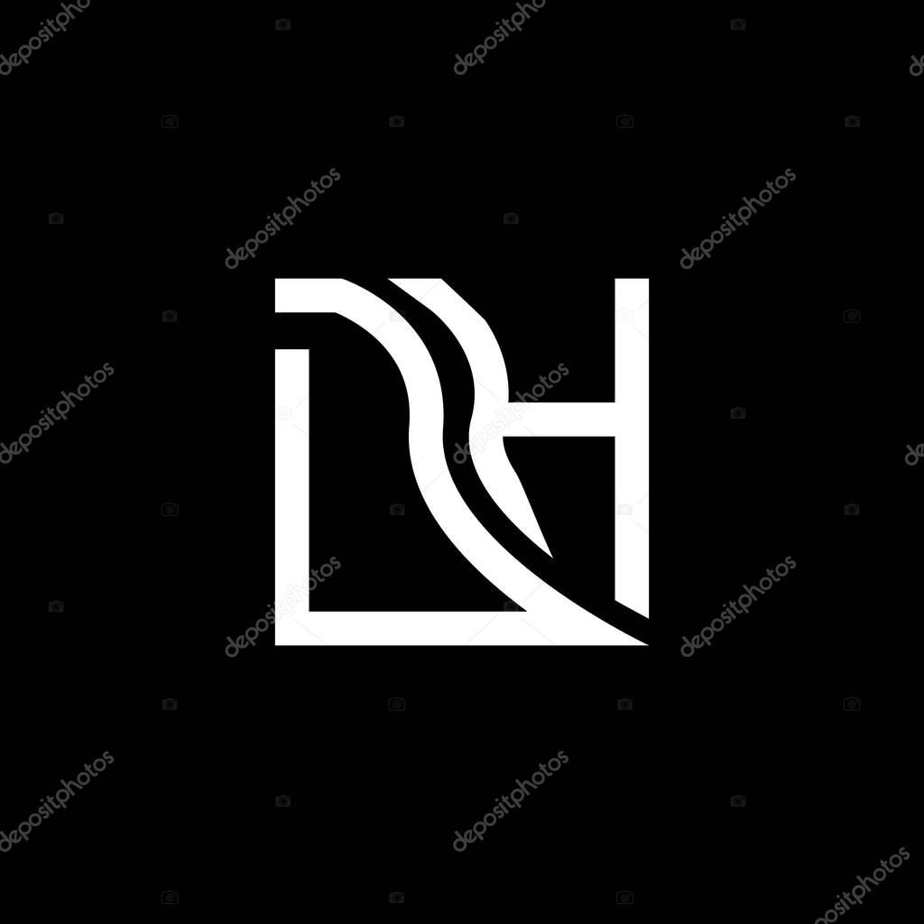 DH letter logo vector design, DH simple and modern logo. DH luxurious alphabet design
