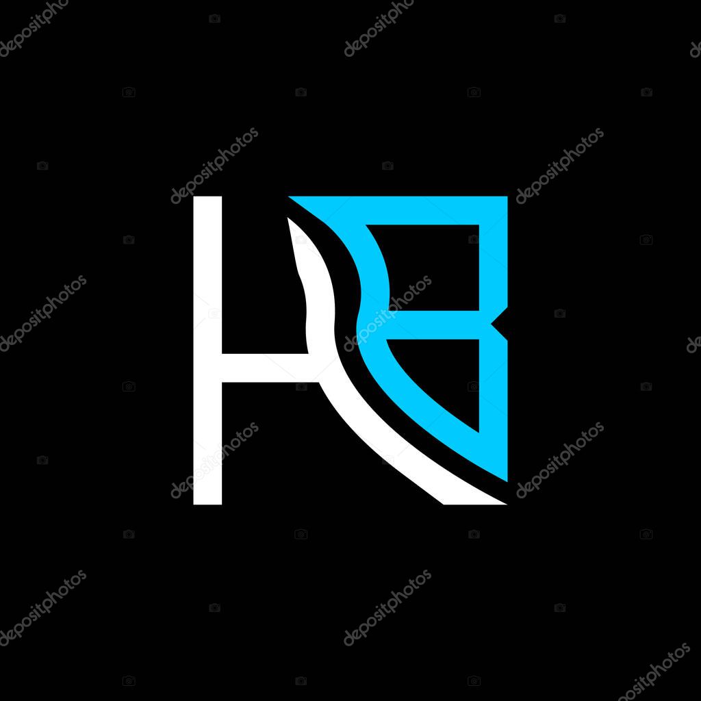 HB letter logo vector design, HB simple and modern logo. HB luxurious alphabet design