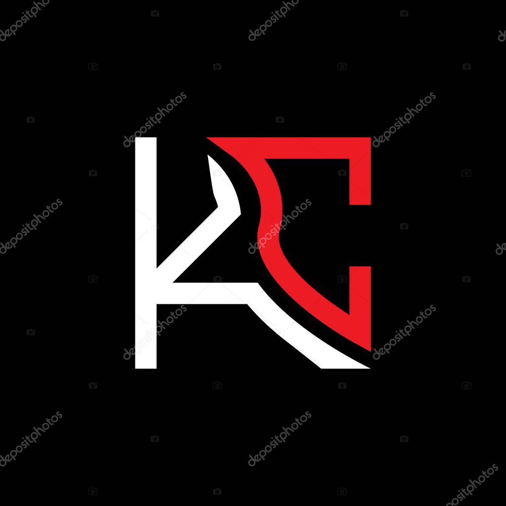 KC letter logo vector design, KC simple and modern logo. KC luxurious alphabet design