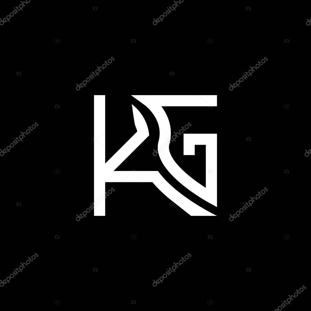 KG letter logo vector design, KG simple and modern logo. KG luxurious alphabet design