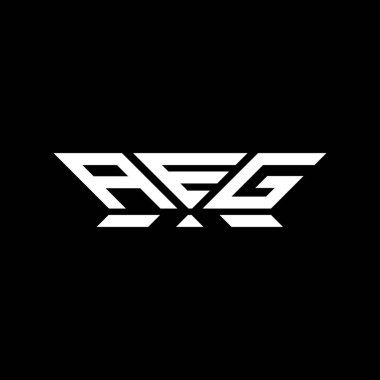 AEG harfli logo vektör tasarımı, AEG basit ve modern logo. AEG lüks alfabe tasarımı  