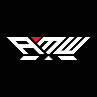 AMW harfli logo vektör tasarımı, AMW basit ve modern logo. AMW lüks alfabe tasarımı  