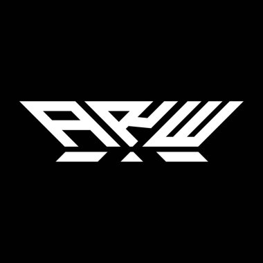 ARW harfli logo vektör tasarımı, ARW basit ve modern logo. ARW lüks alfabe tasarımı  