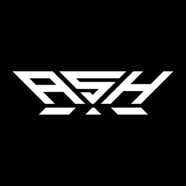 ASH harfli logo vektör tasarımı, ASH basit ve modern logo. ASH lüks alfabe tasarımı  