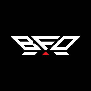 BFO harfli logo vektör tasarımı, BFO basit ve modern logosu. BFO lüks alfabe tasarımı  