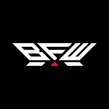 BFW harfli logo vektör tasarımı, BFW basit ve modern logo. BFW lüks alfabe tasarımı  