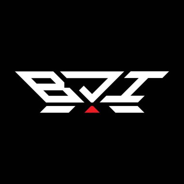 BJI harfli logo vektör tasarımı, BJI basit ve modern logo. BJI lüks alfabe tasarımı  