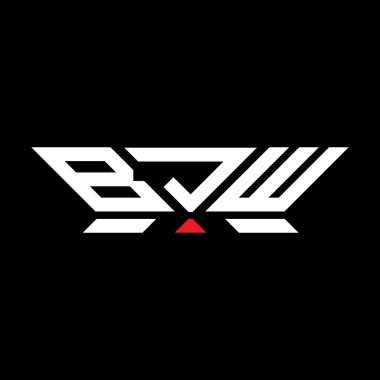 BJW harfli logo vektör tasarımı, BJW basit ve modern logo. BJW lüks alfabe tasarımı  