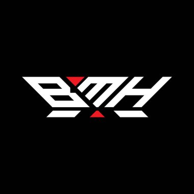 BMH harfli logo vektör tasarımı, BMH basit ve modern logo. BMH lüks alfabe tasarımı  