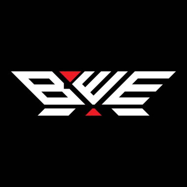 BWE harfli logo vektör tasarımı, BWE basit ve modern logosu. BWE lüks alfabe tasarımı  