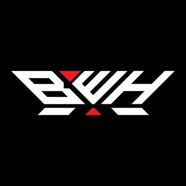 BWH harfli logo vektör tasarımı, BWH basit ve modern logo. BWH lüks alfabe tasarımı  