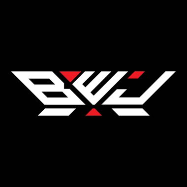 BWJ harfli logo vektör tasarımı, BWJ basit ve modern logo. BWJ lüks alfabe tasarımı  