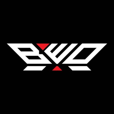 BWO harfli logo vektör tasarımı, BWO basit ve modern logo. BWO lüks alfabe tasarımı  
