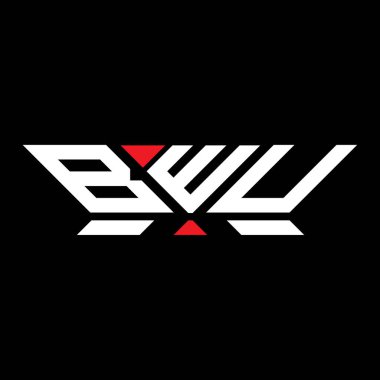 BWU harfli logo vektör tasarımı, BWU basit ve modern logo. BWU lüks alfabe tasarımı  
