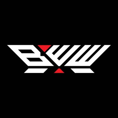 BWW harfli logo vektör tasarımı, basit ve modern BWW logosu. BWW lüks alfabe tasarımı  