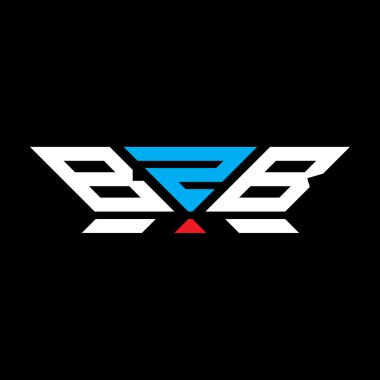BZB harfli logo vektör tasarımı, BZB basit ve modern logo. BZB lüks alfabe tasarımı  