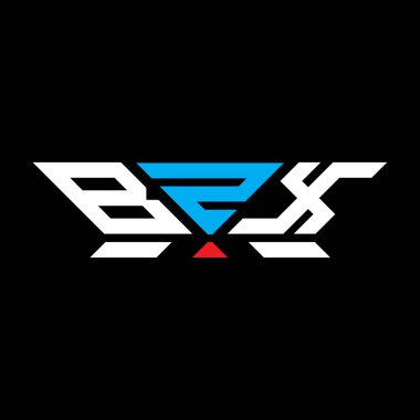 BZX harfli logo vektör tasarımı, BZX basit ve modern logo. BZX lüks alfabe tasarımı  