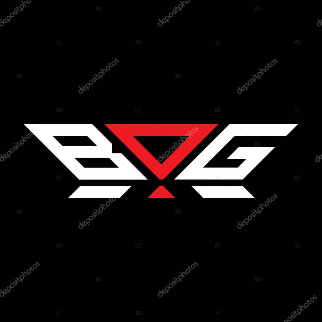 BOG letter logo vector design, BOG simple and modern logo. BOG luxurious alphabet design