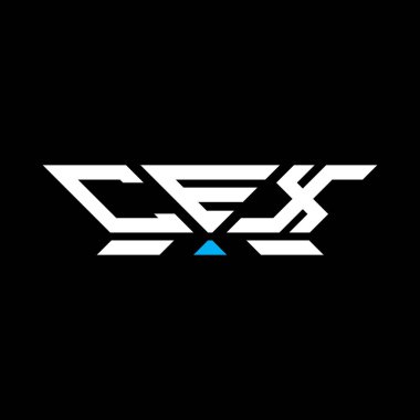 CEX harfli logo vektör tasarımı, CEX basit ve modern logo. CEX lüks alfabe tasarımı  