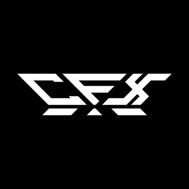 CFX harfli logo vektör tasarımı, CFX basit ve modern logo. CFX lüks alfabe tasarımı  