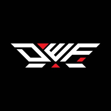DWF harfli logo vektör tasarımı, DWF basit ve modern logo. DWF lüks alfabe tasarımı  