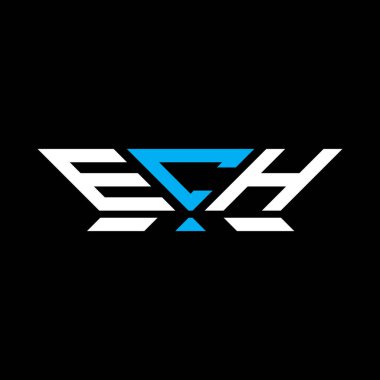 ECH harfi logo vektör tasarımı, ECH basit ve modern logo. ECH lüks alfabe tasarımı  