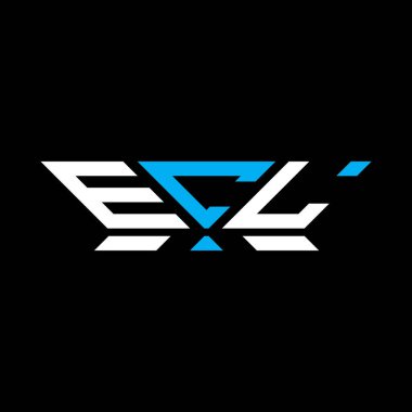 ECL harf logo vektör tasarımı, ECL basit ve modern logo. ECL lüks alfabe tasarımı  