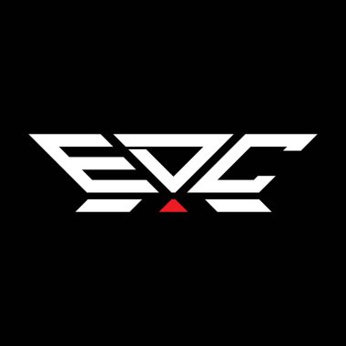 EDC harfi logo vektör tasarımı, basit ve modern EDC logosu. EDC lüks alfabe tasarımı  