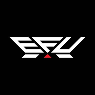 EFU harfli logo vektör tasarımı, EFU basit ve modern logo. EFU lüks alfabe tasarımı  