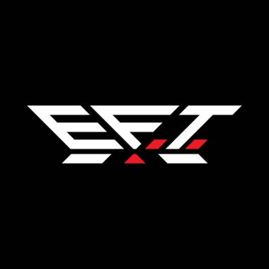 EFT harfi logo vektör tasarımı, EFT basit ve modern logo. EFT lüks alfabe tasarımı  
