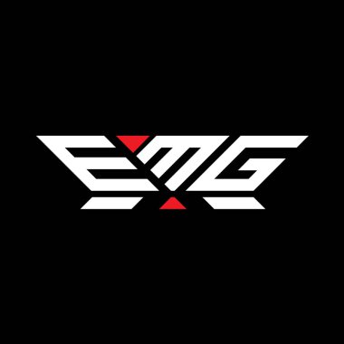 EMG harfli logo vektör tasarımı, EMG basit ve modern logo. EMG lüks alfabe tasarımı  