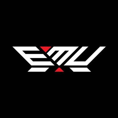 EMU harfi logo vektör tasarımı, EMU basit ve modern logo. EMU lüks alfabe dizaynı  