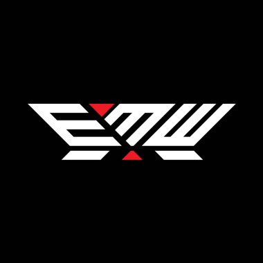 EMW harfli logo vektör tasarımı, EMW basit ve modern logo. EMW lüks alfabe tasarımı  