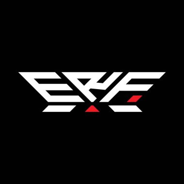 ERF harfli logo vektör tasarımı, ERF basit ve modern logo. ERF lüks alfabe tasarımı  
