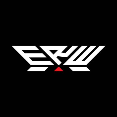 ERW harfli logo vektör tasarımı, ERW basit ve modern logo. ERW lüks alfabe tasarımı  