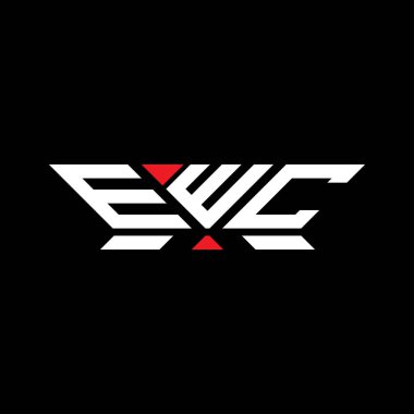 EWC harfli logo vektör tasarımı, EWC basit ve modern logo. EWC lüks alfabe tasarımı  