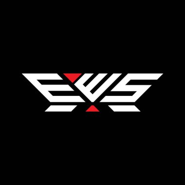 EWS harfli logo vektör tasarımı, basit ve modern EWS logosu. EWS lüks alfabe tasarımı  
