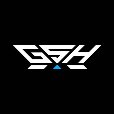 GSH harfi logo vektör tasarımı, GSH basit ve modern logo. GSH lüks alfabe tasarımı  
