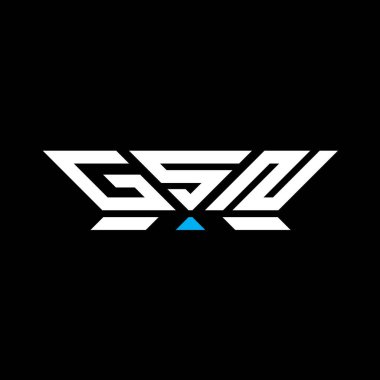 GSN harfi logo vektör tasarımı, GSN basit ve modern logo. GSN lüks alfabe tasarımı  