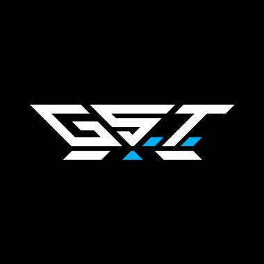 GST harfli logo vektör tasarımı, GST basit ve modern logo. GST lüks alfabe tasarımı  