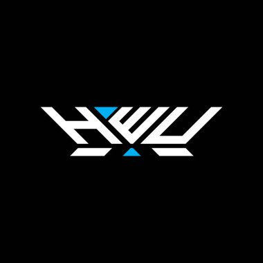 HWU harfli logo vektör tasarımı, basit ve modern HWU logosu. HWU lüks alfabe tasarımı  