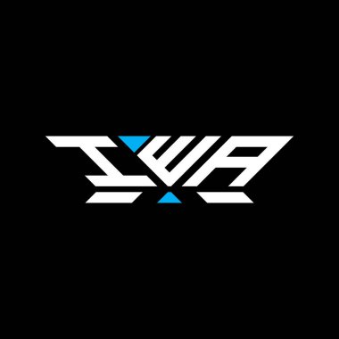 IWA harfli logo vektör tasarımı, IWA basit ve modern logosu. IWA lüks alfabe tasarımı  