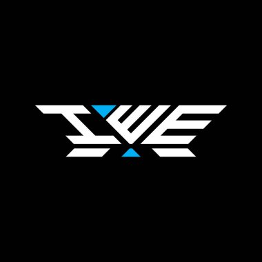 IWE harfli logo vektör tasarımı, IWE basit ve modern logosu. Lüks alfabe tasarımı  