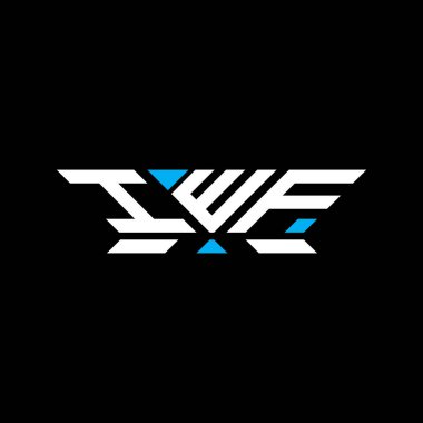 IWF harfli logo vektör tasarımı, IWF basit ve modern logo. IWF lüks alfabe tasarımı  