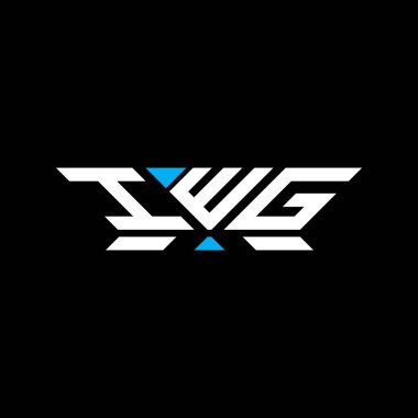 IWG harf logo vektör tasarımı, IWG basit ve modern logo. IWG lüks alfabe tasarımı  