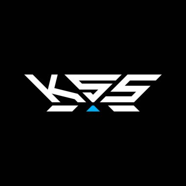 KSS harfli logo vektör tasarımı, KSS basit ve modern logosu. KSS lüks alfabe tasarımı  