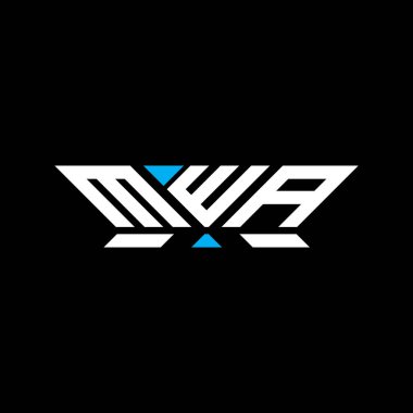 MWA harfli logo vektör tasarımı, MWA basit ve modern logo. MWA lüks alfabe tasarımı  