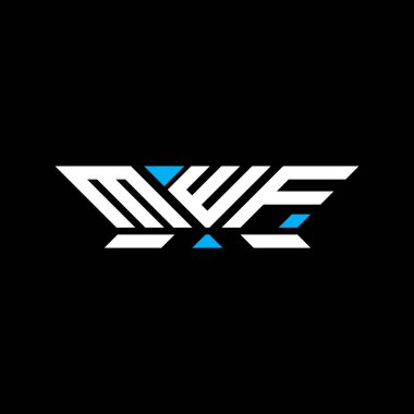 MWF harfli logo vektör tasarımı, MWF basit ve modern logo. MWF lüks alfabe tasarımı  
